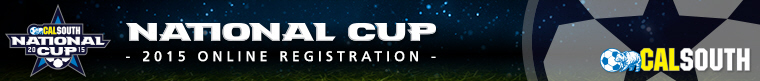 2015 USYS Cal South National Cup Olders banner